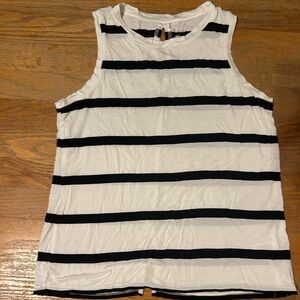Black and White Striped Top